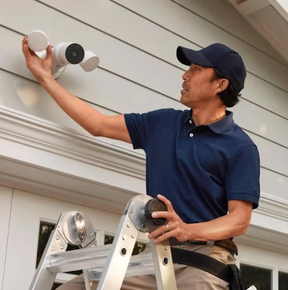 Nest-floodlight-security-camera-installation