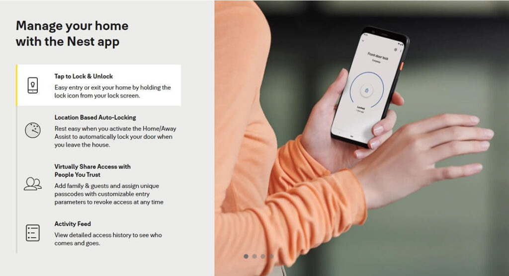 Nest x Yale Smart Lock- features