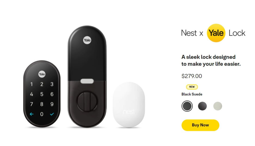Nest x Yale Smart Lock- Design